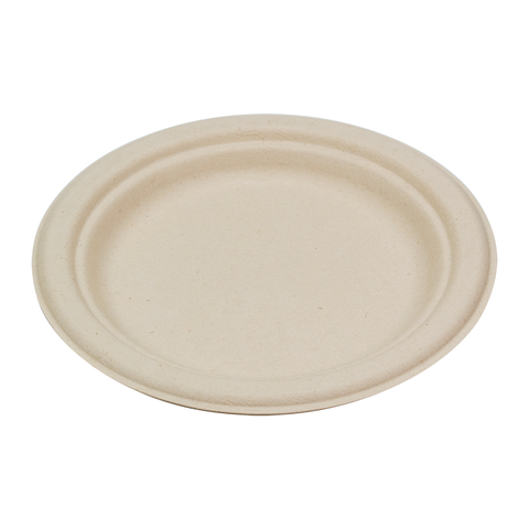 7"COMPOSTABLE BAGASSE CLAMSHELL PLATE x 500