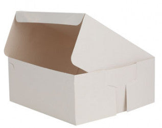 WHITE CAKE BOX      8" x 8" x 4"     x   100