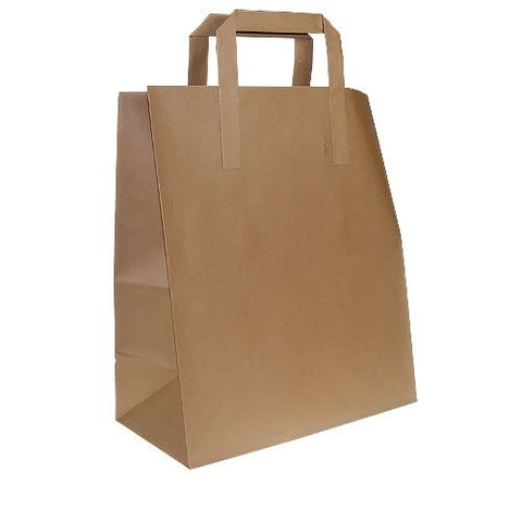 BROWN LARGE CARRIER BAGS X 250